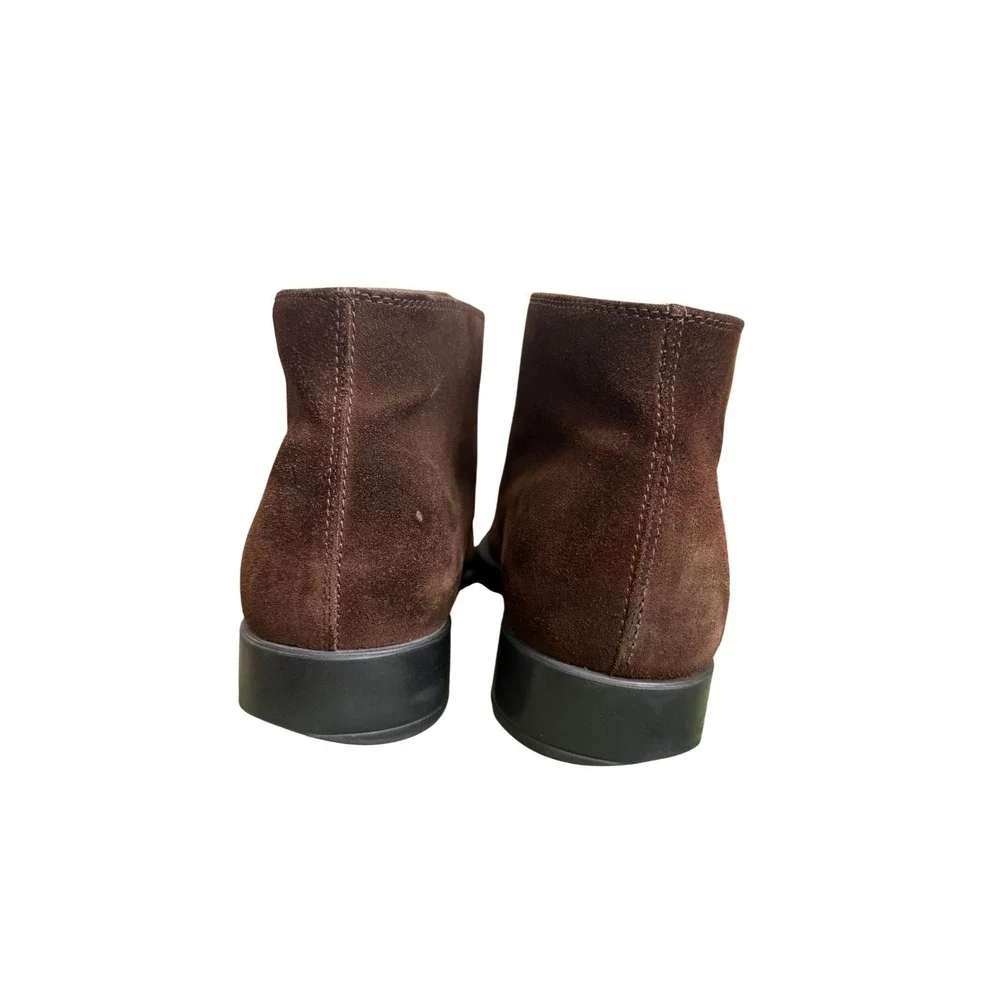 Tods Men Brown Suede‎ Chukka Boots Moc Toe Leather Lined Made in Italy Size 9.5